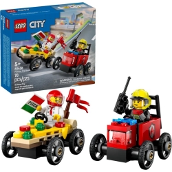 Lego City Zestaw wyścigówek: pizza kontra wóz strażacki 60458