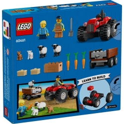 Lego City Czerwony traktor z przyczepą i owcą 60461