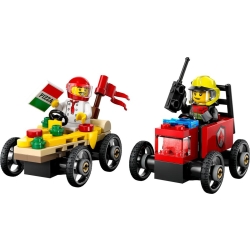 Lego City Zestaw wyścigówek: pizza kontra wóz strażacki 60458